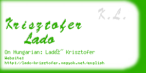 krisztofer lado business card